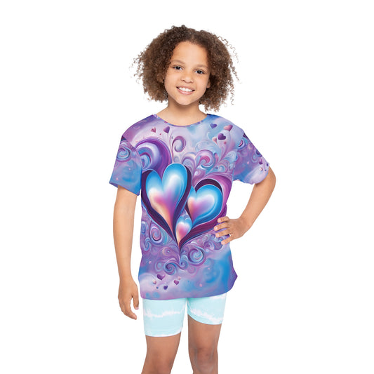 Kids T-shirt Beautiful Purple Heart by Paddle Frogs Outdoor Gear