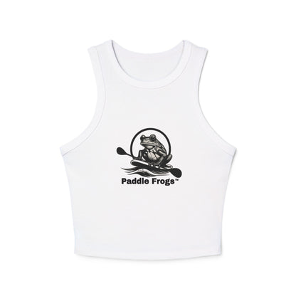 Women's Micro Rib Racer Tank Top Paddle Frogs