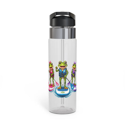 Frog Paddleboard 20oz Sport Bottle — Cute Paddleboarding Frog Design