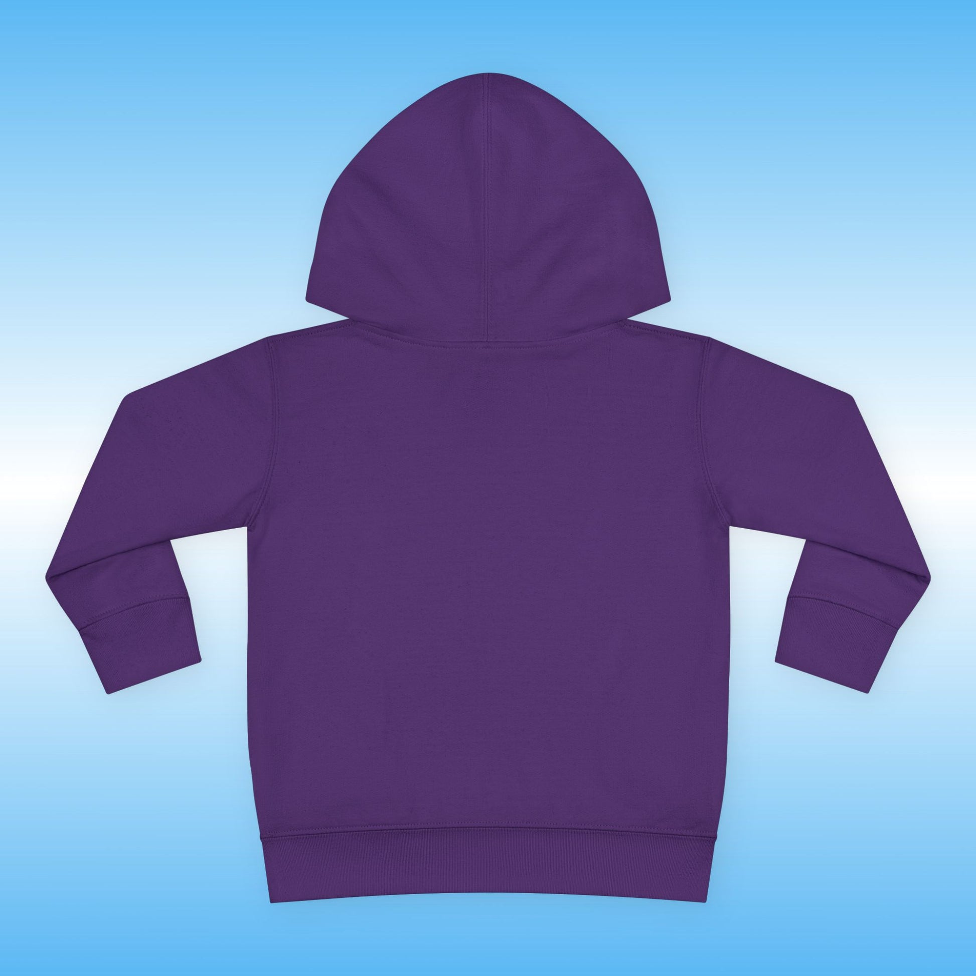 Purple hoodie on a blue background