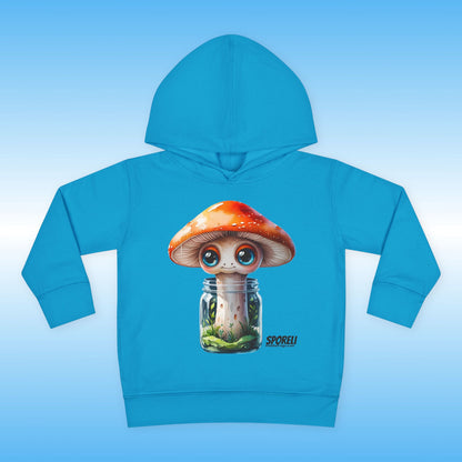 Sporeli Toddler Hoodie | Mushroom in a Jar | Paddle Frogs
