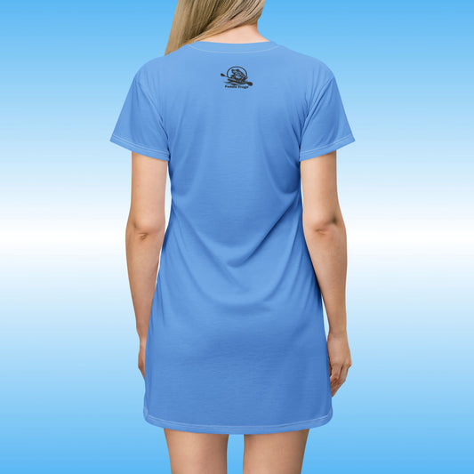 Blue | Beautiful You T-Shirt Dress | Paddle Frogs™