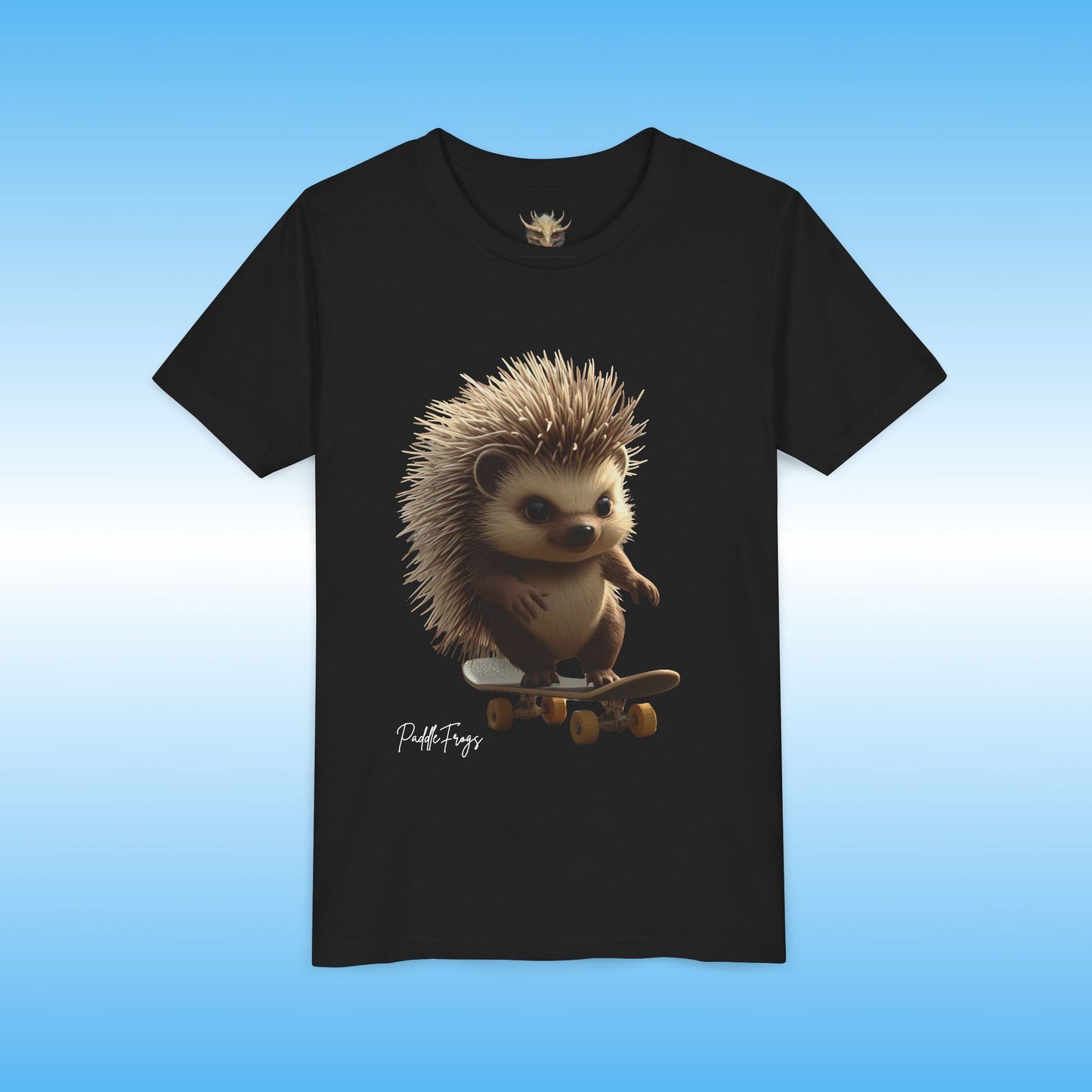 Edge the Hedgehog | Youth Skateboard T-Shirt | Paddle Frogs