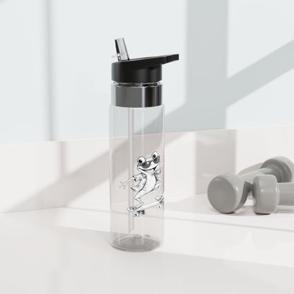 Skateboard Frog 20oz Tritan Sport Bottle — Clear 20oz Water Bottle for Kids & Teens