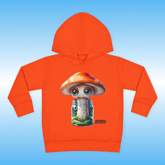 Sporeli Toddler Hoodie | Mushroom in a Jar | Paddle Frogs