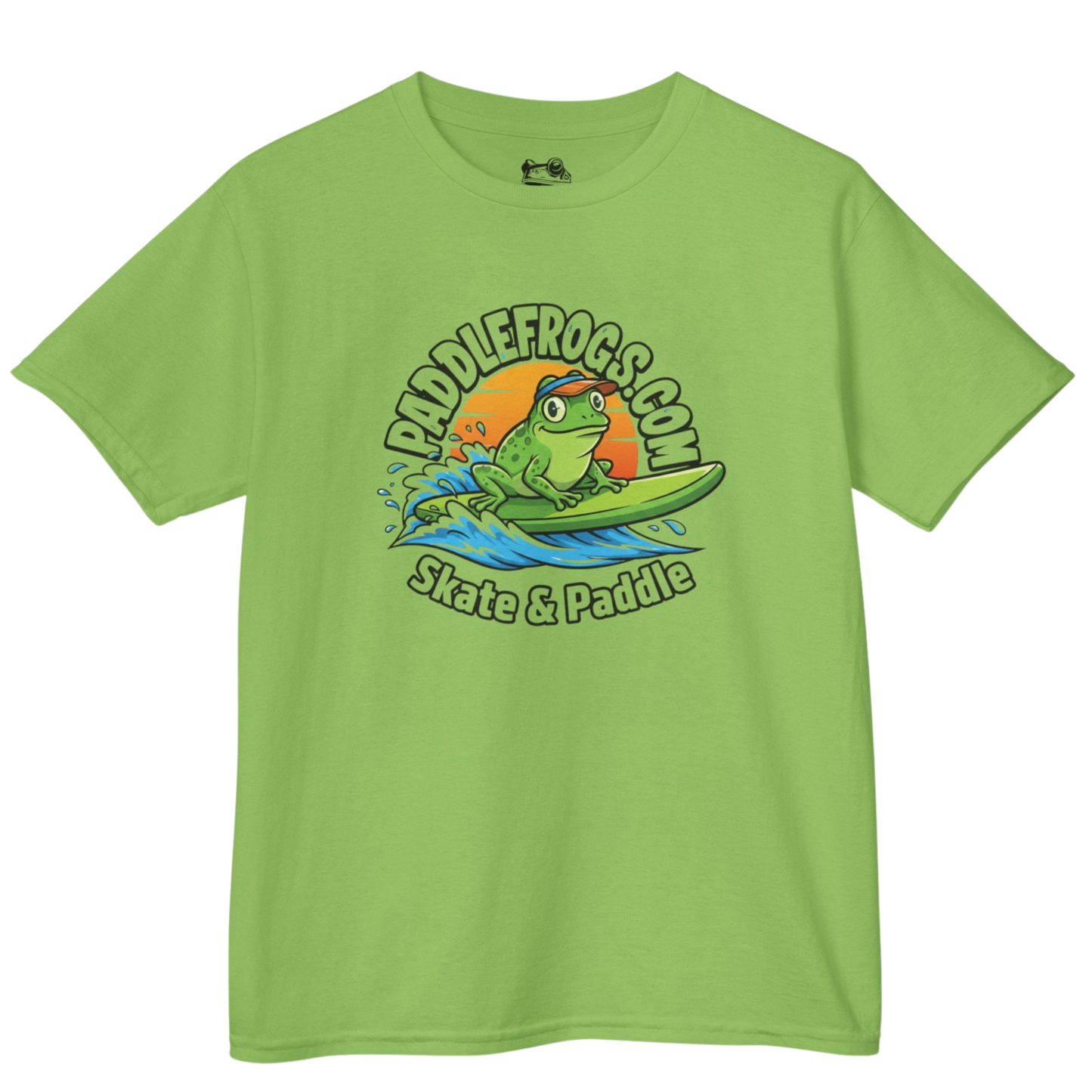 Green Machine | Kids Paddleboarding Frog Tee