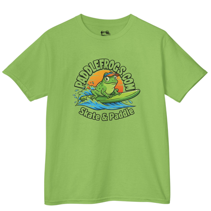 Green Machine | Kids Paddleboarding Frog Tee