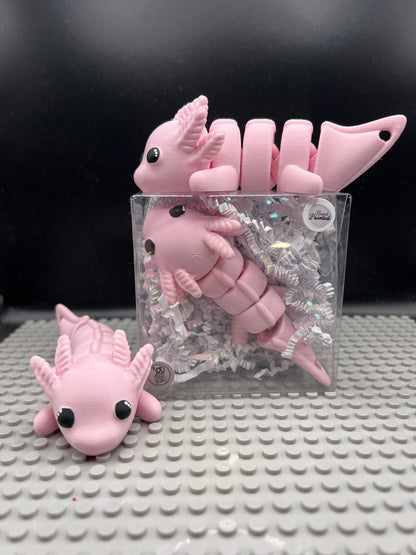 Adorable Axolotl Pocket Fidget Friend (with Colorful Play Scene)