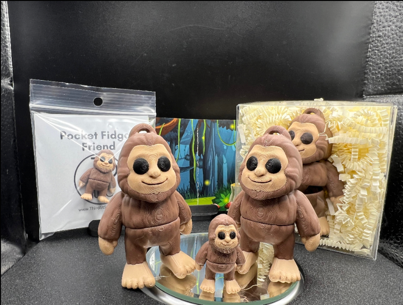Fantastic Bigfoot Pocket Fidget Friend (with Colorful Play Scene)