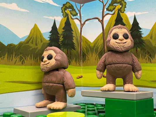 Fantastic Bigfoot Pocket Fidget Friend (with Colorful Play Scene)