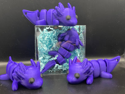 Adorable Axolotl Pocket Fidget Friend (with Colorful Play Scene)