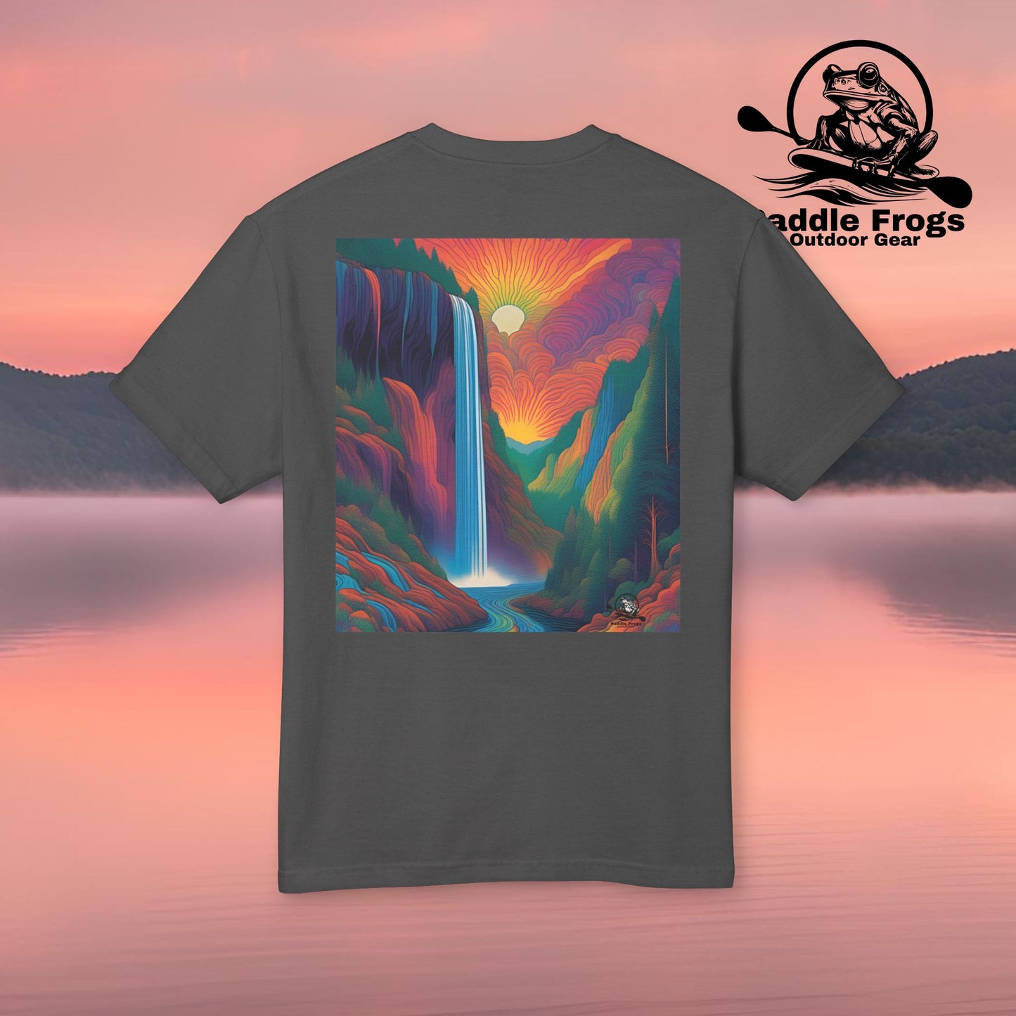 Mountain Sunrise Tee - Colorful Pop Art Design