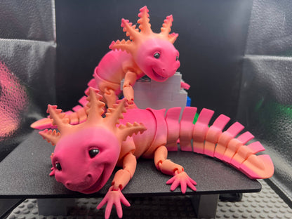 Adorable Axolotl Pocket Fidget Friend (with Colorful Play Scene)