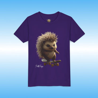 Edge the Hedgehog | Youth Skateboard T-Shirt | Paddle Frogs
