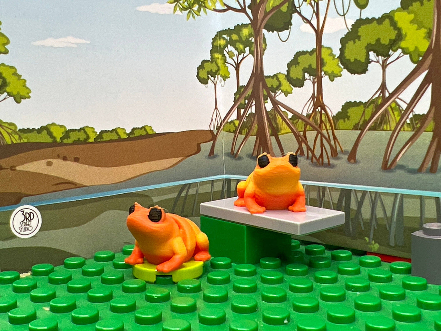 Fun Frog Pocket Fidget Friend (with Colorful Play Scene)