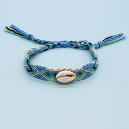 Hand-Woven Cowrie Shell Friendship Bracelet (USA Made)