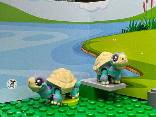 Beautiful Turtle Pocket Fidget Friend (with Colorful Play Scene)