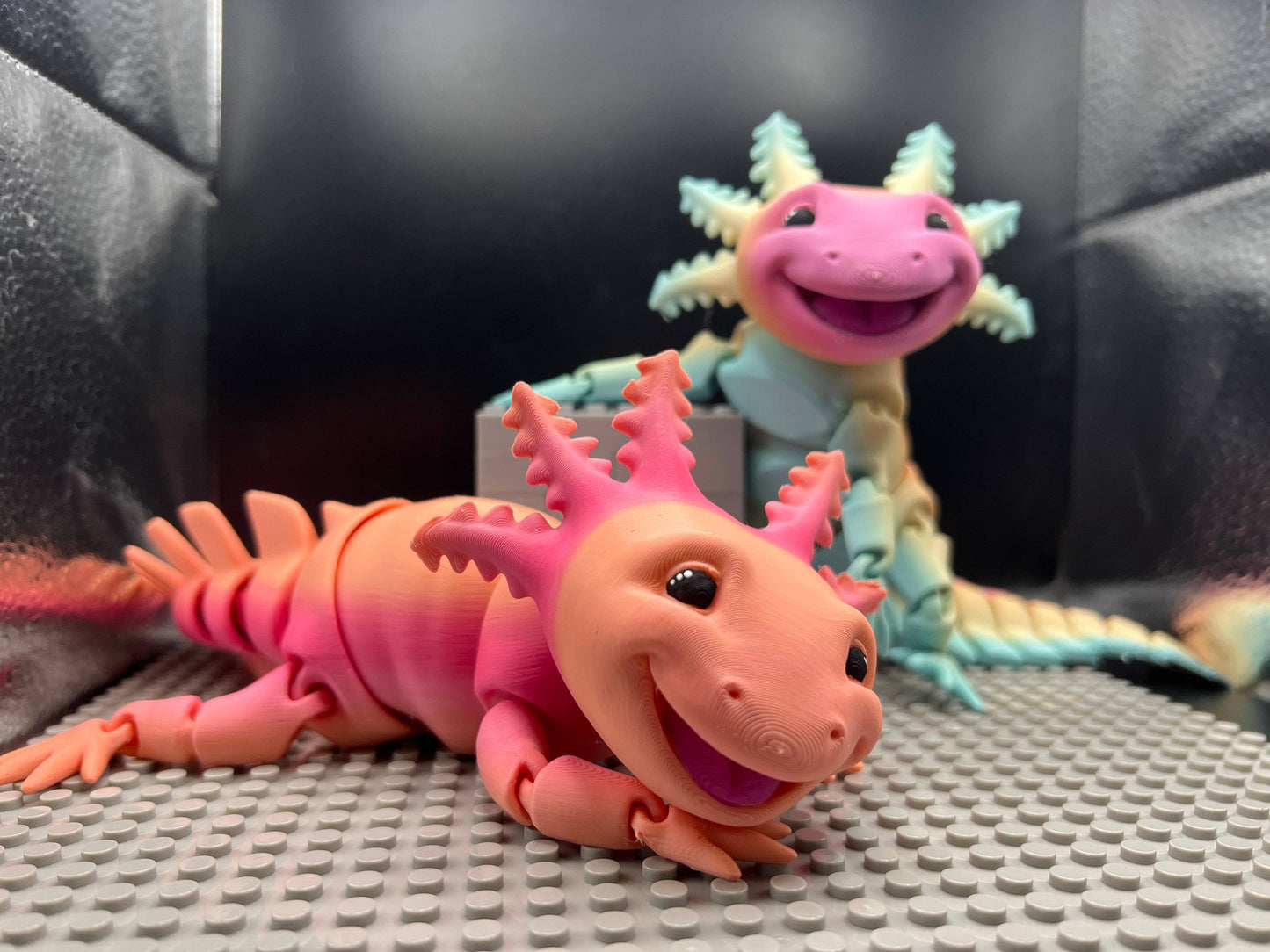 Adorable Axolotl Pocket Fidget Friend (with Colorful Play Scene)