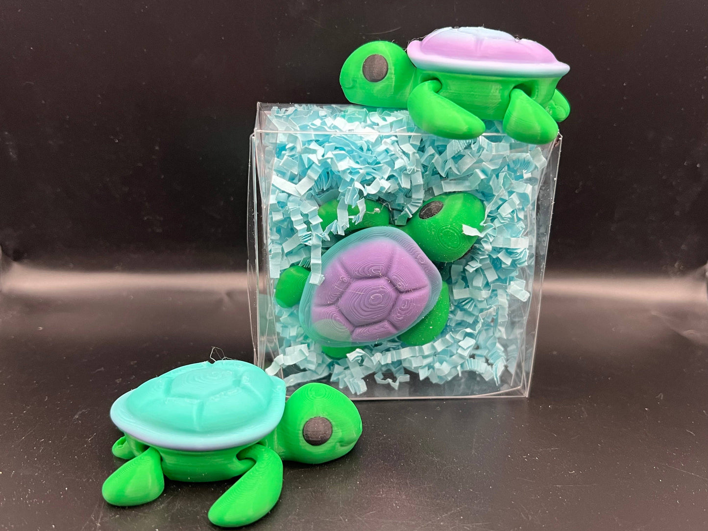 Beautiful Turtle Pocket Fidget Friend (with Colorful Play Scene)