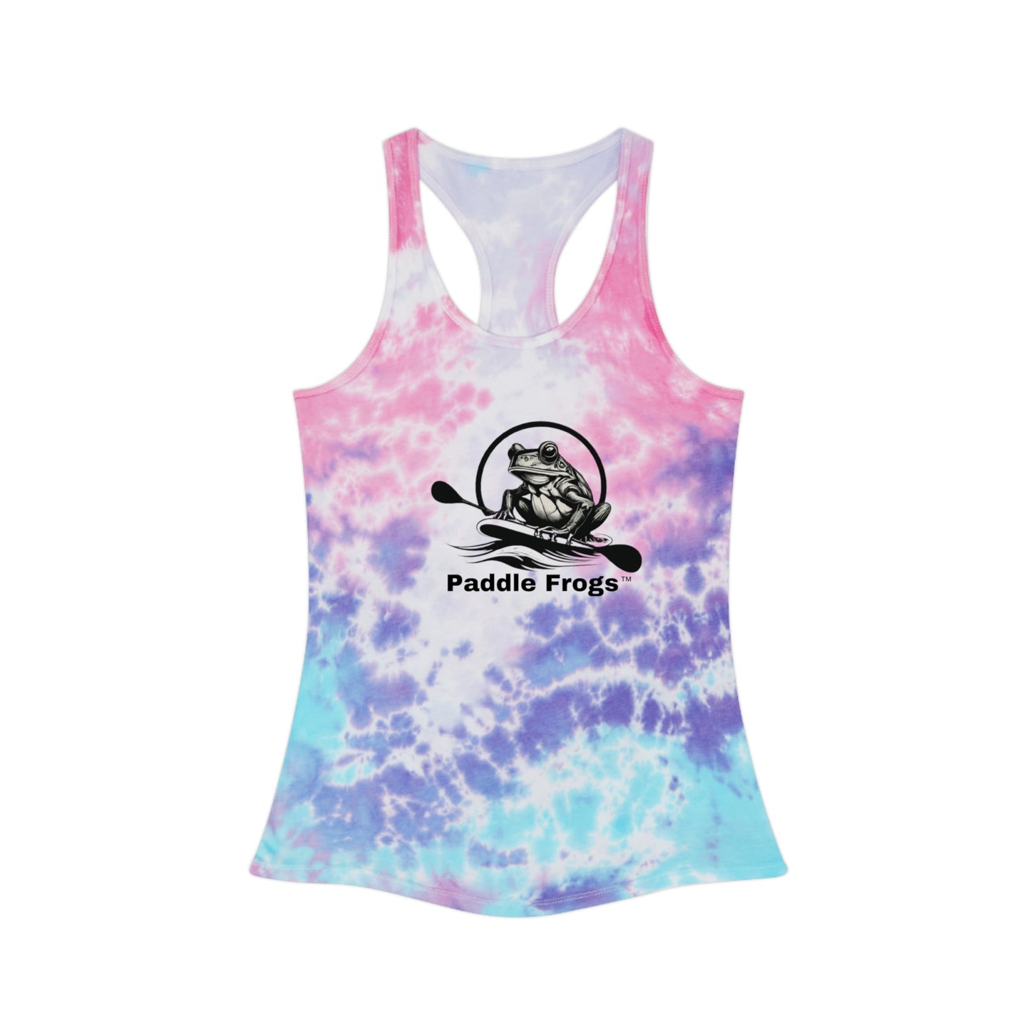 Tie-Dye Racerback Tank Top - Lagoon or Cotton Candy - Paddle Frogs