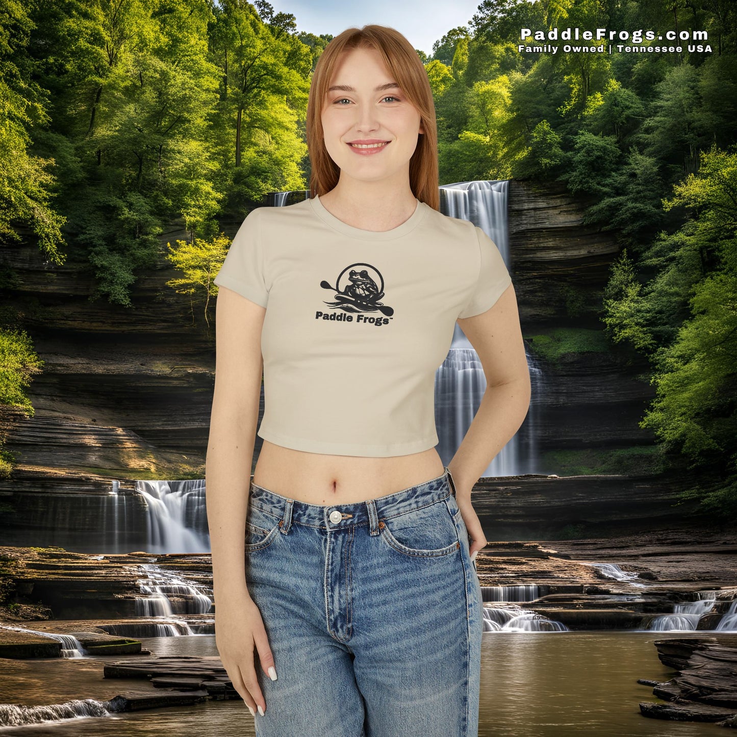 Women's Baby Tee - Paddle Frogs Cute & Comfortable Classic Design