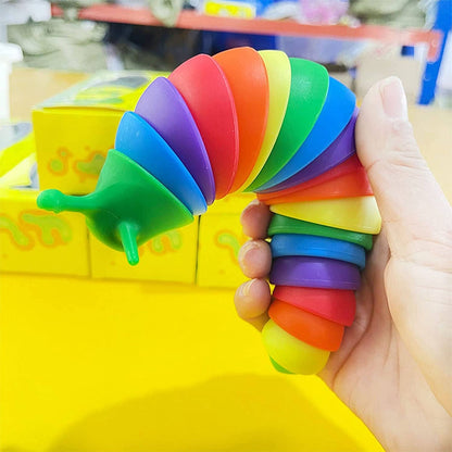 Rainbow Sensory 3D Fidget Slug Kids Toy
