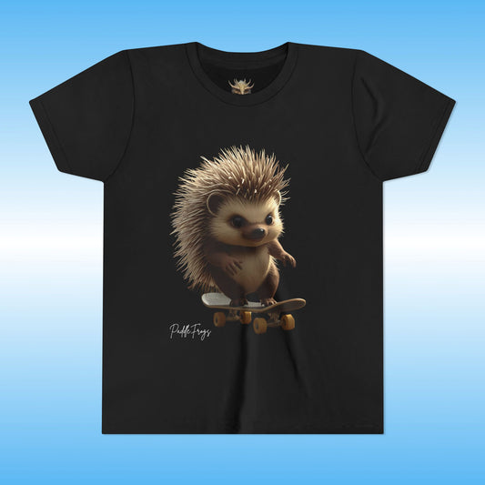Edge the Hedgehog | Youth Skateboard T-Shirt | Paddle Frogs
