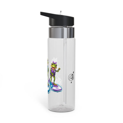 Frog Paddleboard 20oz Sport Bottle — Cute Paddleboarding Frog Design