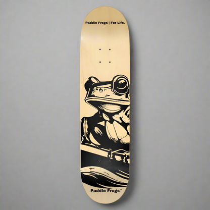 7 Layer Maple Paddle Frog Logo Art Skateboard Deck