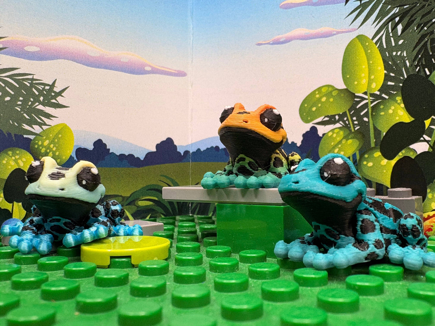 Vibrant Tree Frog Pocket Fidget Friend (with Colorful Play Scene)