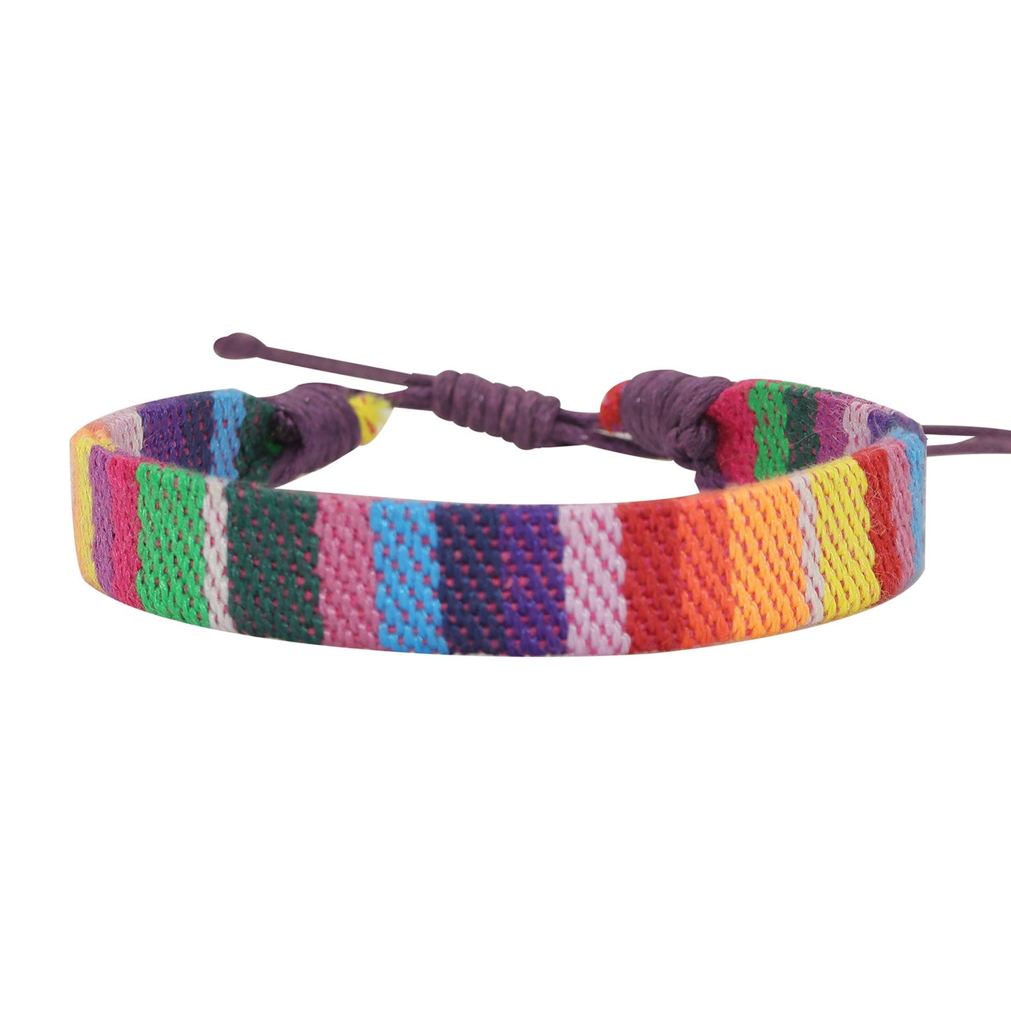 Unisex Hand-Woven Flat Boho Bracelet - Black (USA Made)