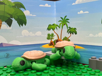 Beautiful Turtle Pocket Fidget Friend (with Colorful Play Scene)