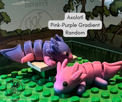 Adorable Axolotl Pocket Fidget Friend (with Colorful Play Scene)