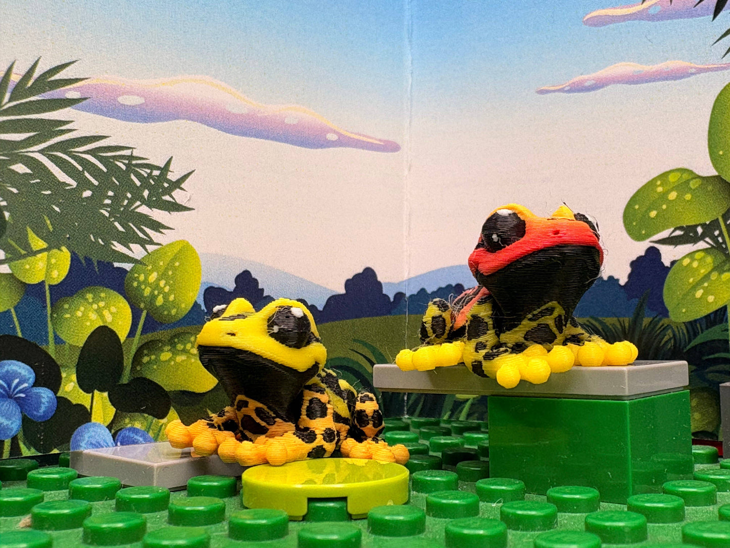 Vibrant Tree Frog Pocket Fidget Friend (with Colorful Play Scene)