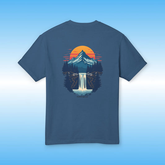 Mountain Sunrise | Pop Art Waterfall T-Shirt