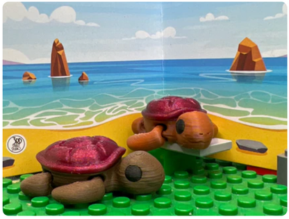 Beautiful Turtle Pocket Fidget Friend (with Colorful Play Scene)