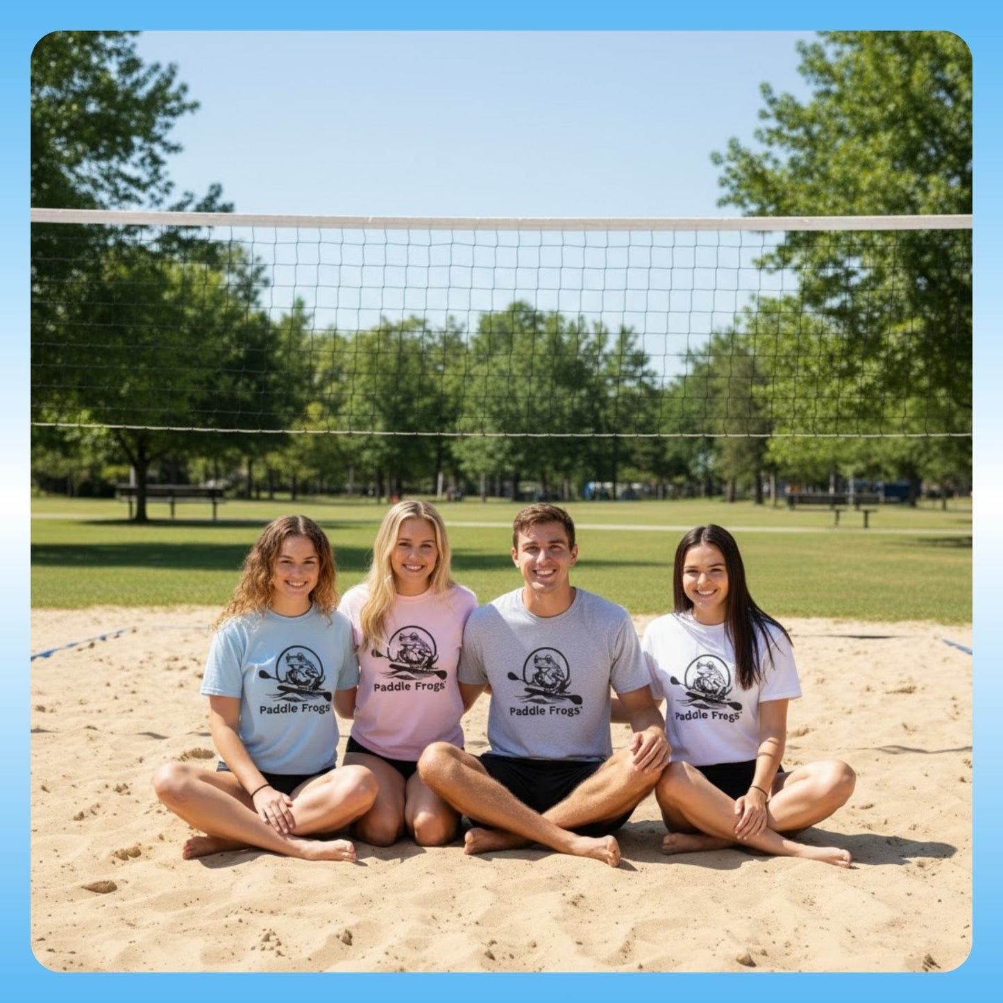 All four 4 colors crisscross applesauce | Classic Tagless Ultra Cotton | Paddle Frogs™ T-shirts