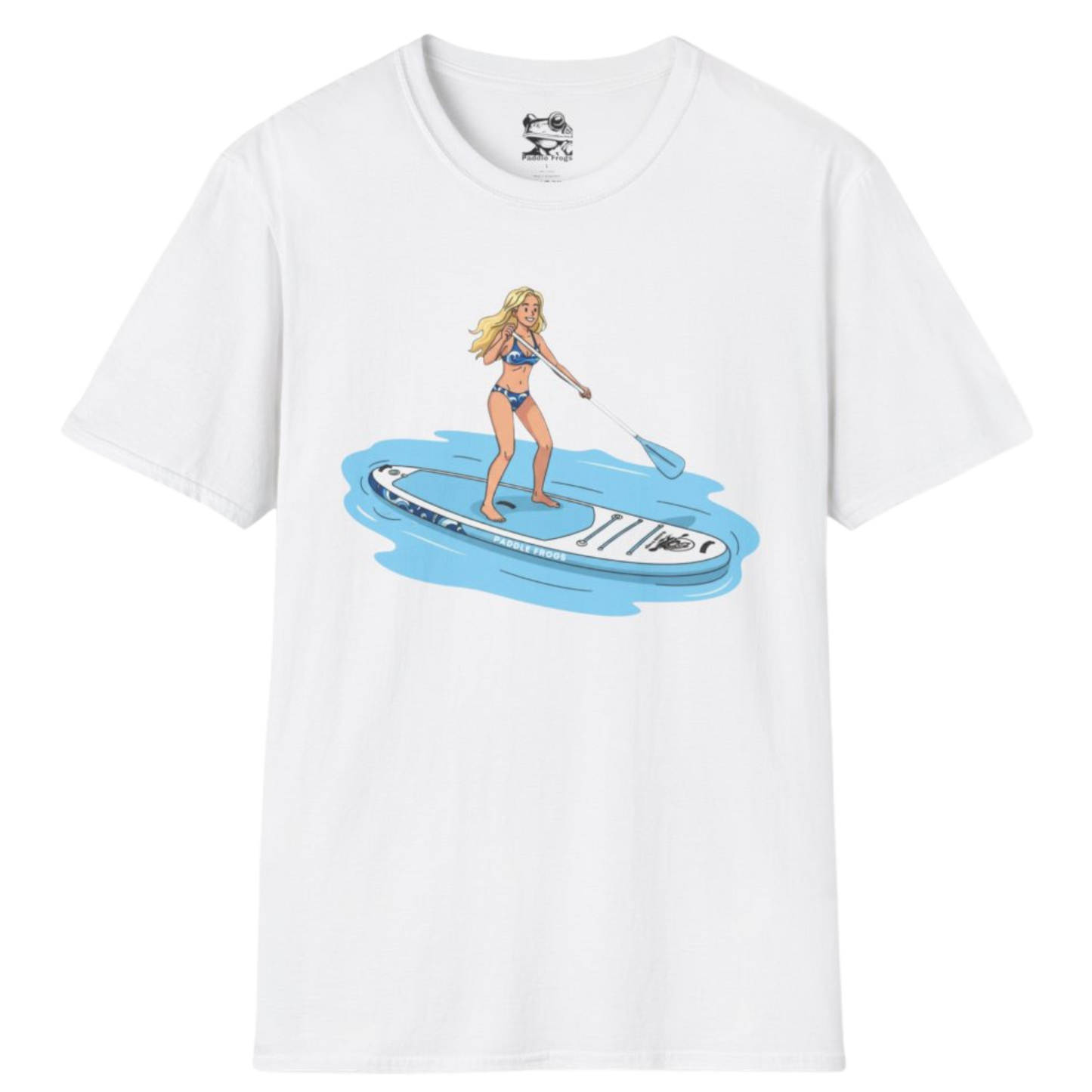 Aqua Babe Tee -Divine Escape  White on a transparent background