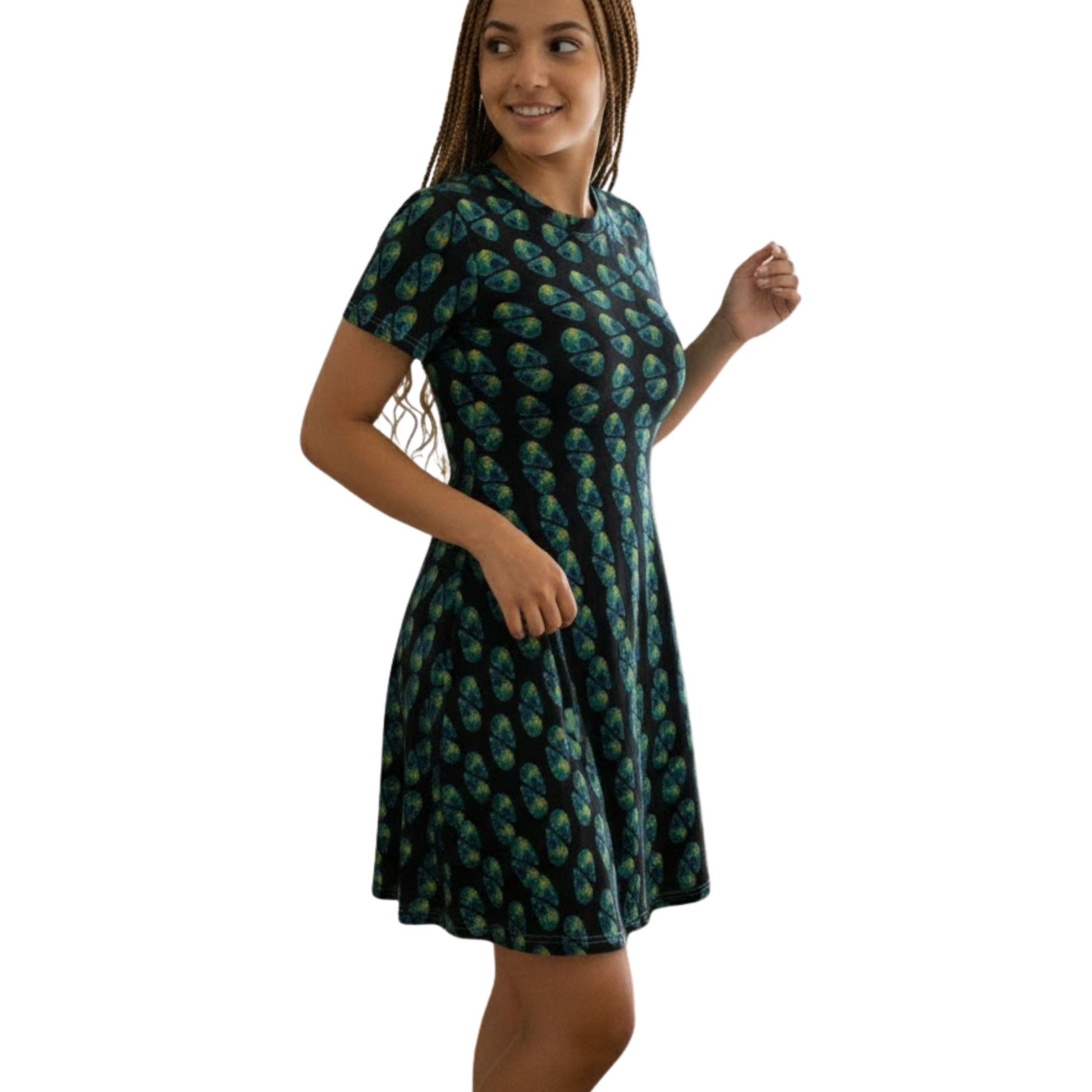 Aqua Swirl dress Frock by Paddle Frogs™ on a transparent background