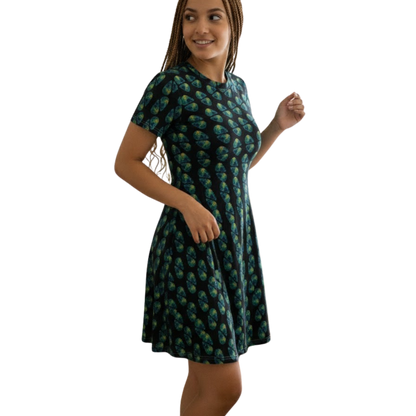 Aqua Swirl dress Frock by Paddle Frogs™ on a transparent background