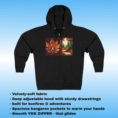 Autumn Trail (Ice Skate edition) pull over hoodie sweatshirt by Paddle Frogs Outdoor Gear Ethically made 