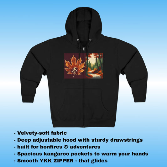 Autumn Trail (Ice Skate edition) pull over hoodie sweatshirt by Paddle Frogs Outdoor Gear Ethically made 