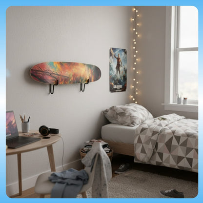 Autumn Trail (Long Board) | Paddle Frogs™ hanging on a bedroom wall