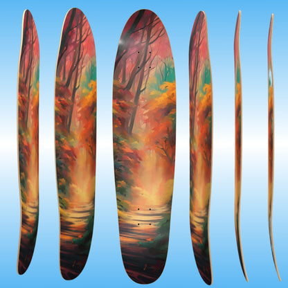 Autumn Trail Longboard Professional Skateboard Deck by Paddle Frogs
