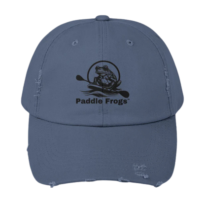 Ballcap - frayed and distressed (3 colors) Paddle Frogs™ Scotland Blue