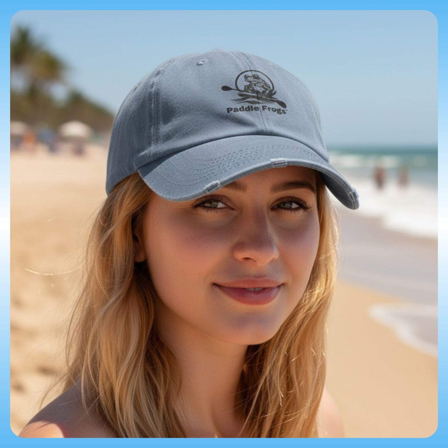 Drifter's Cap: Paddle Frogs™ Vintage Distressed Ballcap