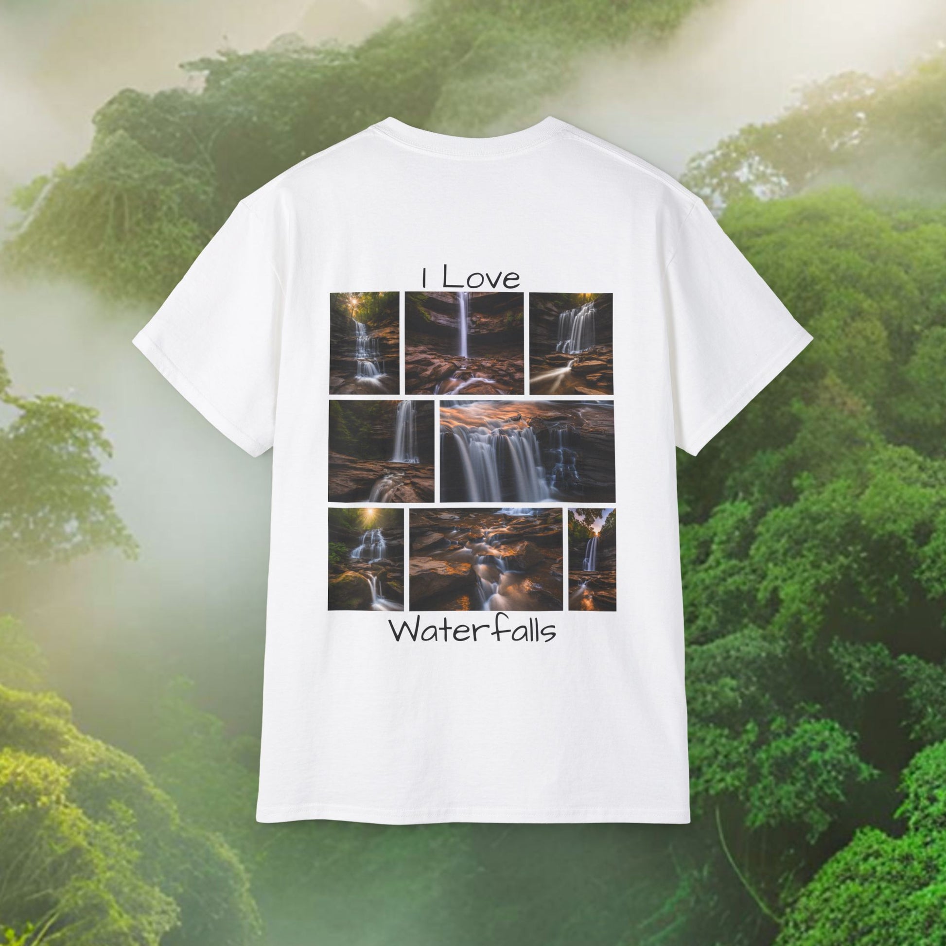 Beautiful Waterfall White T-shirt Paddle Frogs Outdoor Gear Tag-less Tennessee