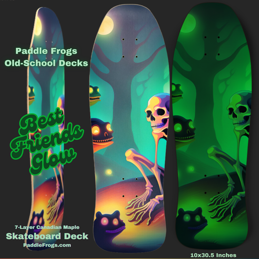 Best Friends Glow | Old School Shredder Skateboard Deck