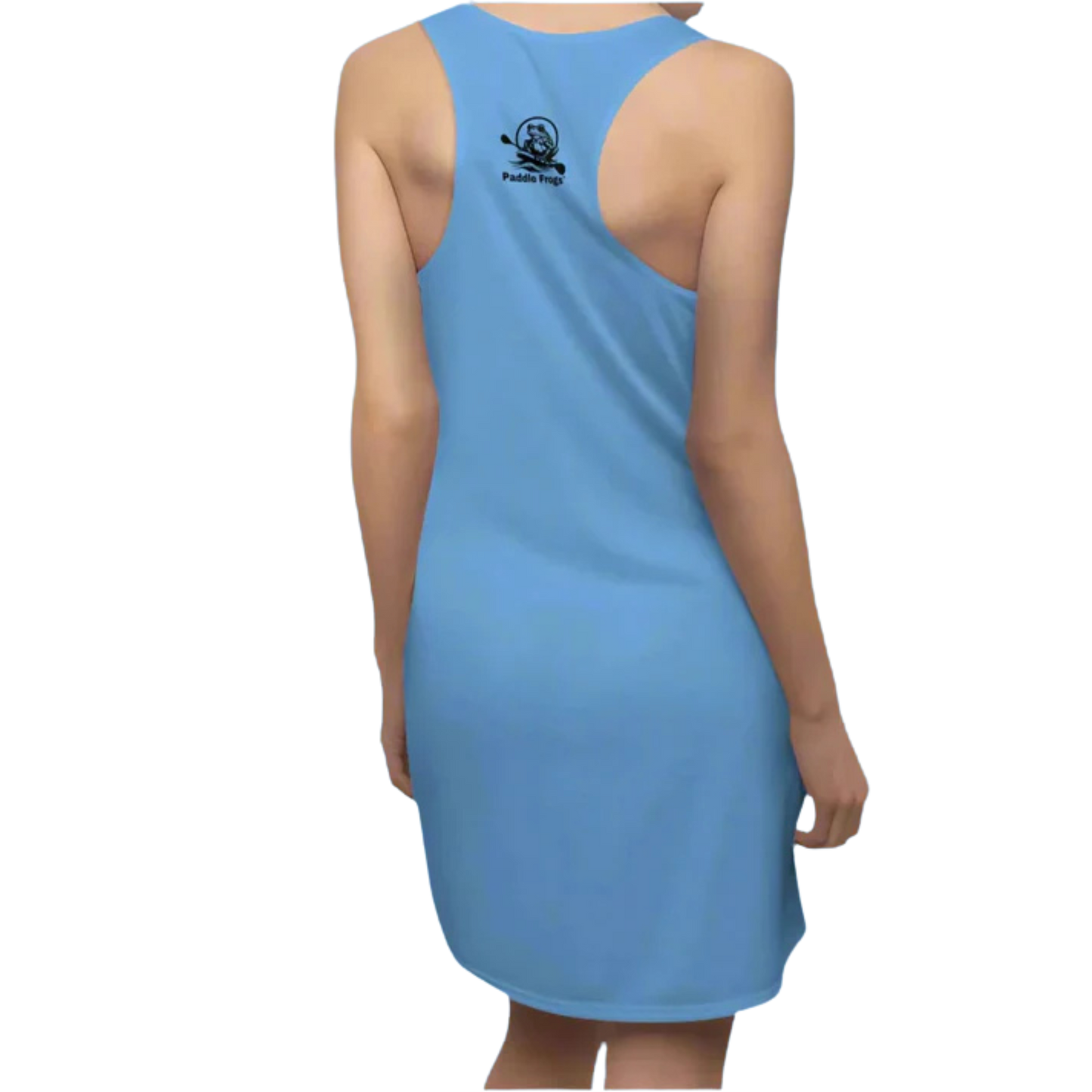 Blue Evening Dress | Paddle Frogs™ Outdoor Gear - backside transparent background