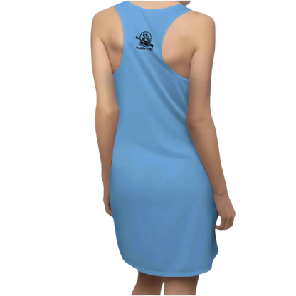 Blue Evening Dress | Paddle Frogs™ Outdoor Gear - backside transparent background